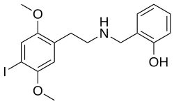Chemical structure of 25I-NBOH